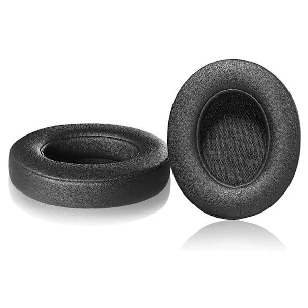 Ersättnings öronkuddar Kudde för Beats Solo 2 3 Trådlösa/trådbundna hörlurar Öronkuddar Bluetooth-kompatibla case Mjukt cover black