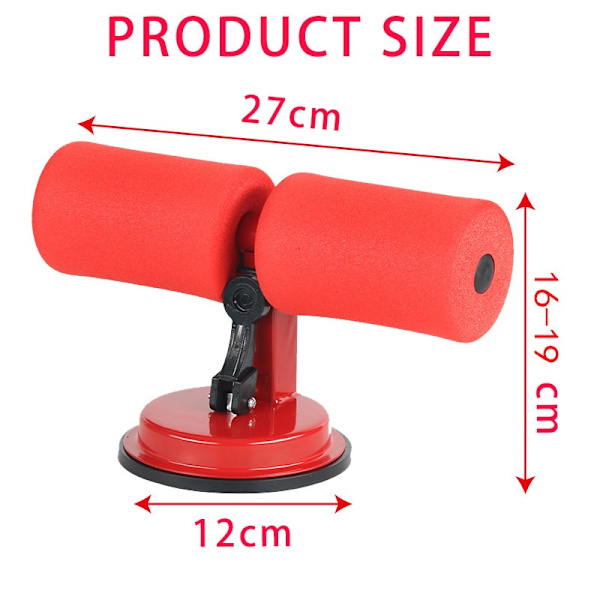 Abs Trainer Sit Up Bar Självsugande Buken Curl Red