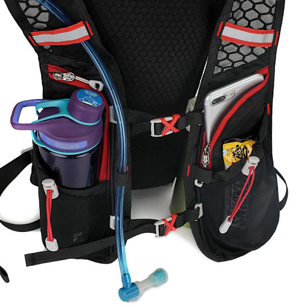 Ultralätt Trail Running Ryggsäck Utomhus Sport Cykling Hydration Väst Pack Ryggsäck Väska 1,5 L vattenpåse Blåsa Bag and 1.5L bladder