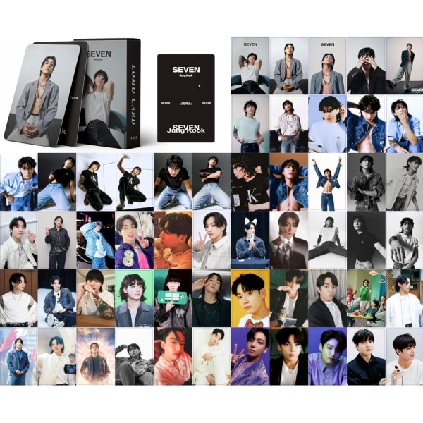 Paket med 55 Bangtan Boys Jungkook-fotokort BTS Jungkook Lomo-kort Bangtan Boys Jungkook SEVEN Solo för fans Present