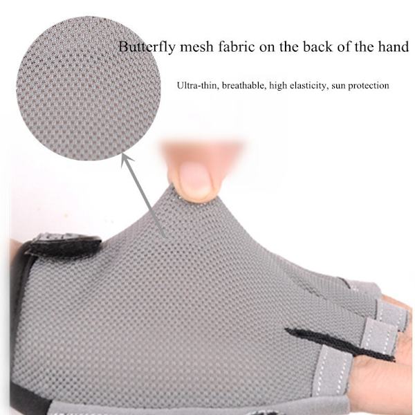 Gym Handskar Herr Half Finger Cykelhandskar Dam Mi Normal Red XL