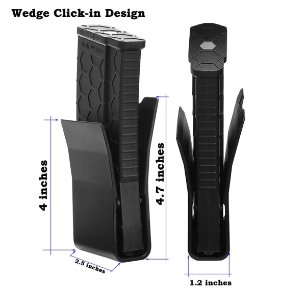 Tactifans MAG Insats, Nylon Wedge Mag Pouch Insert 5,56, Molle Magazine Insert för 556 762 Open Top Magazine Pouches 3pcs