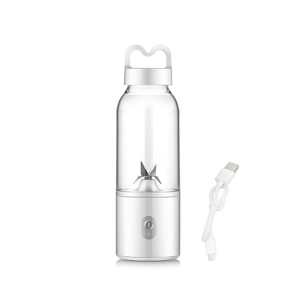 Mini Fresh Juice Uppladdningsbar Blender Smoothie Portabel Juicer Blender Matberedare USB Citrus Vitamer Emon Fruktmixer Cup white 500ml