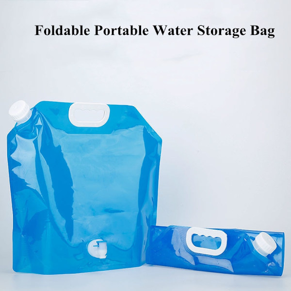 5/10L Camping vattenpåse Bärbar hopfällbar vattenhink Stor vattenbehållare Utomhus Resor Hopfällbar påse Burk Camping Supplies 10L Transparent