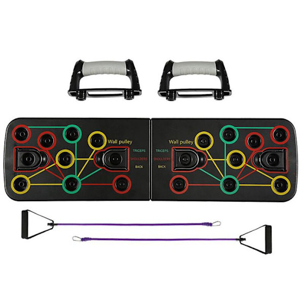 Push Up Board Män Kvinnor Omfattande Fitness Träningsställ Body Building Träning Träning Hem Gym Utrustning 12 i 1 violet