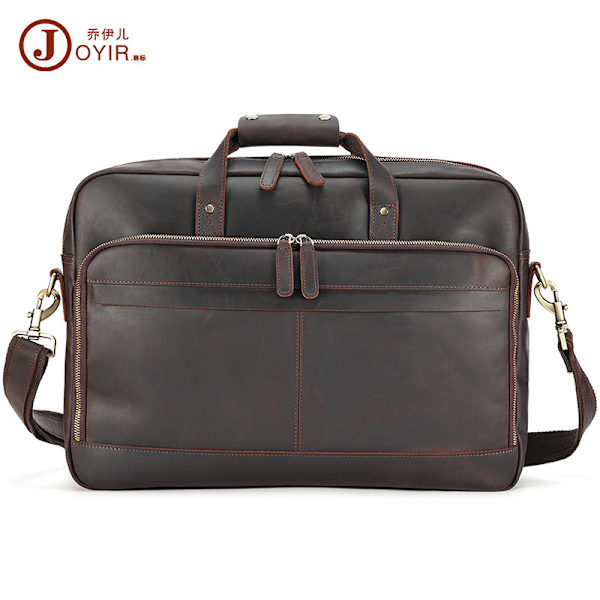 Pendlar Business Herrväska Ny första Layer Kohud Retro Handväska Äkta Läder Crossbody Herrväska Herrportfölj 6630 Brown