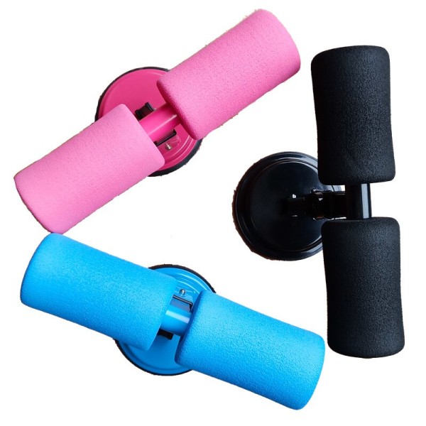 1st Yoga horisontell stång Sit Up Assistant Workout Ankelstöd Fitness Sit Ups Bar Bärbar Situp Suction Hem Gym utrustning Pink