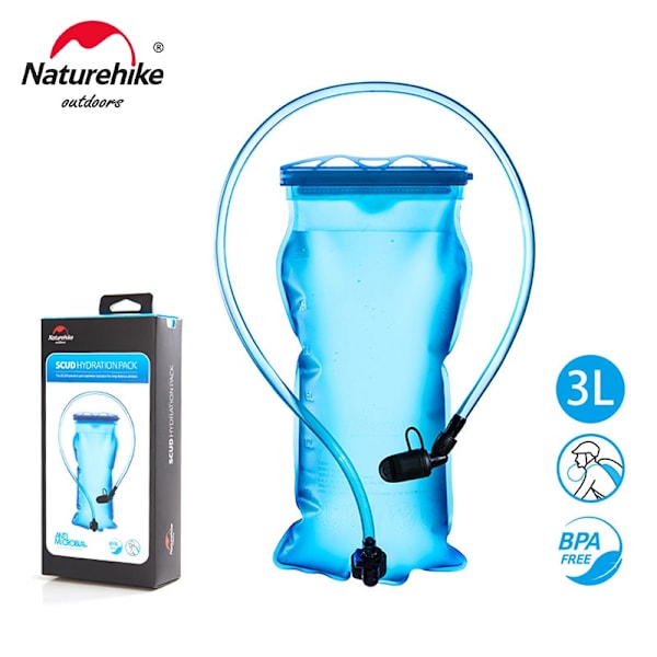 Naturehike 3L hopfällbara vattenpåsar Vattenblåsa Hydration Pack Förvaringsväska Löpning Bergsbestigning Vandring Vattenpåsar Water bag - 3L
