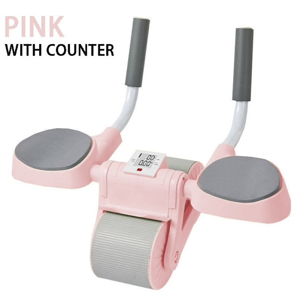 Abdominal Wheel Automatisk Rebound New Sports Abdom pink/with counter