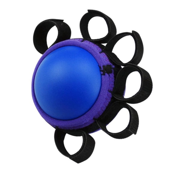 Anti-spasticitet Finger Ring Grip Ball Rehabilitering Palm Hand Grip Strengthener Finger Exerciser Squeeze Elastic Grip Ball Blue