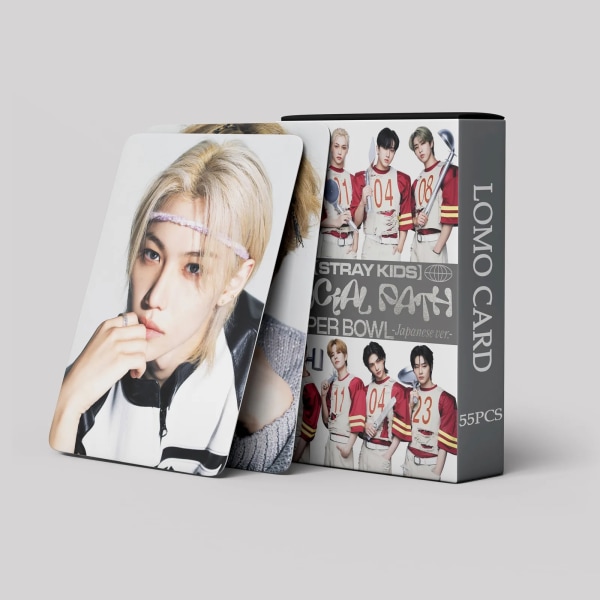 55st/box Kpop Stray Kids Nytt album Social Path lomo-kort (G)I-DLE Nytt album HEAT Fotokort Student Samlarkort För SK-1