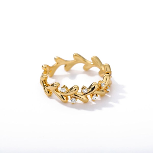 Delikat Rose Blad Tå Ringar För Kvinnor Bague Bff Presenter CZ Crystal Leaf Stapling Ringar Modesmycken Anel Feminino JZ278P Resizable