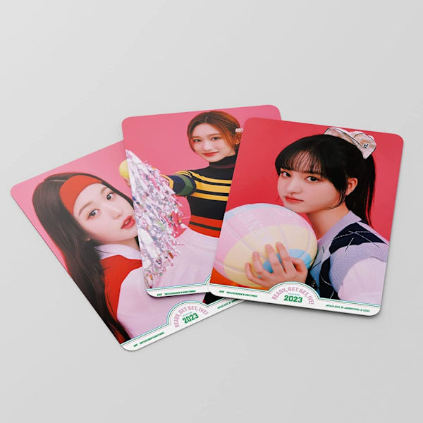 Kpop IVE Lomo Card Fotokort 55 st IVE 2023 SEASON'S HÄLSNINGAR Nytt album Lomo Card IVE Mini Fotokort IVE Poster Cards Present till fans