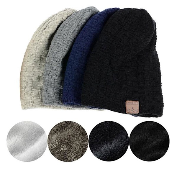Ny stil Winter Warm Hat Trådlös Bluetooth-Compa Blue