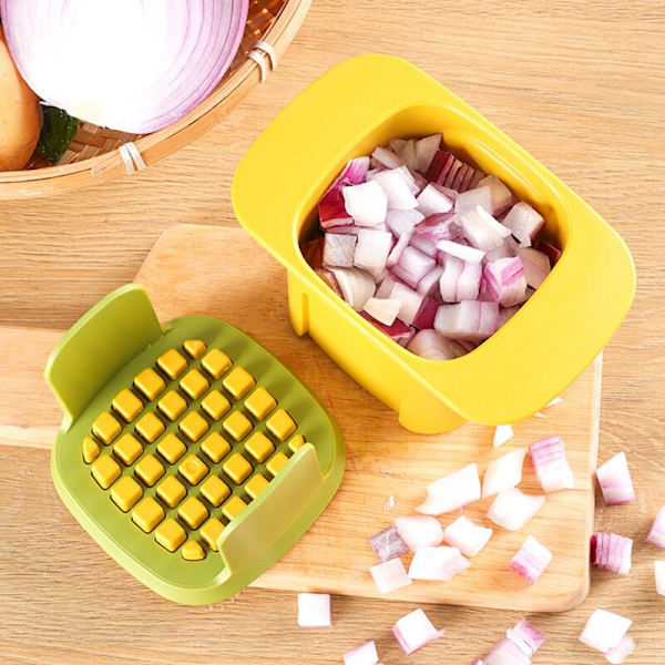Thanstar Grönsaksskärare Multifunktionellt verktyg för att tärna morotspotatis i rostfritt stål Gurka pommes frites Slicer Köksprylar 02