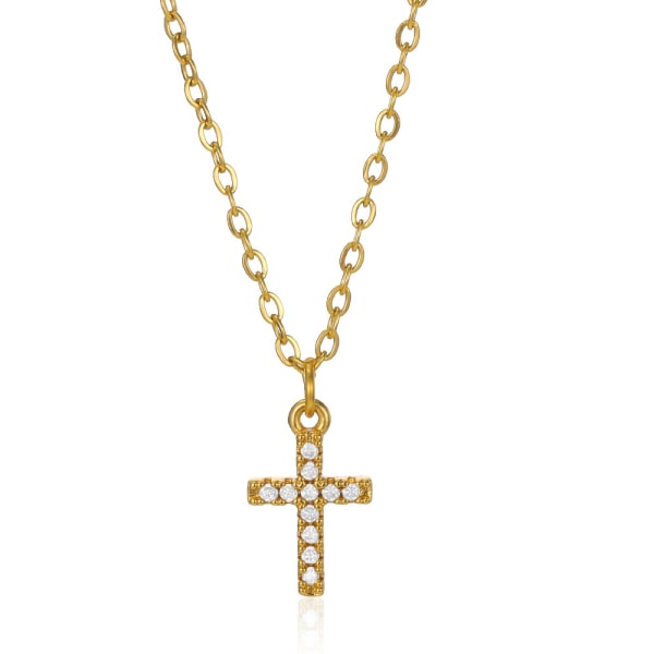 Kristaller litet Jesus kors halsband hänge Kristus N05343G