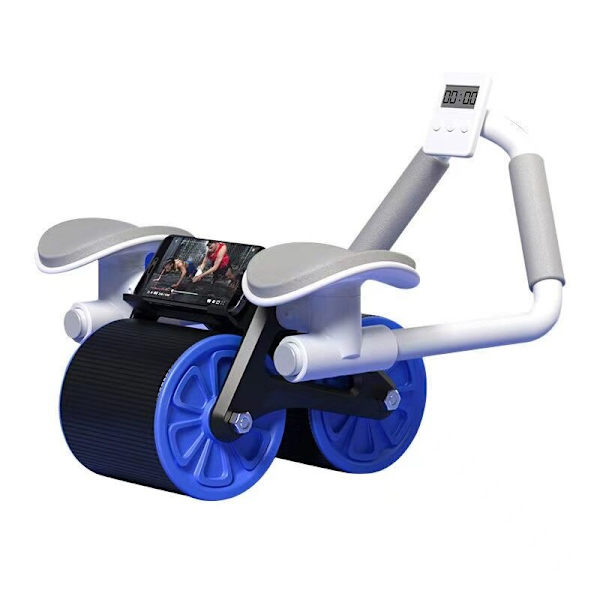 2 i 1 Belly Wheel Abdominal Wheels Automatisk Rebo Gray