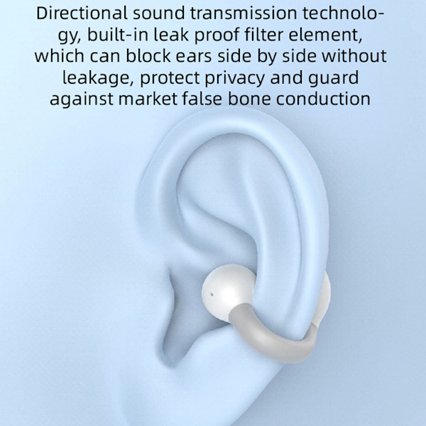 Ms8 Bone Conduction Bluetooth hörlurar Bluetooth Blue