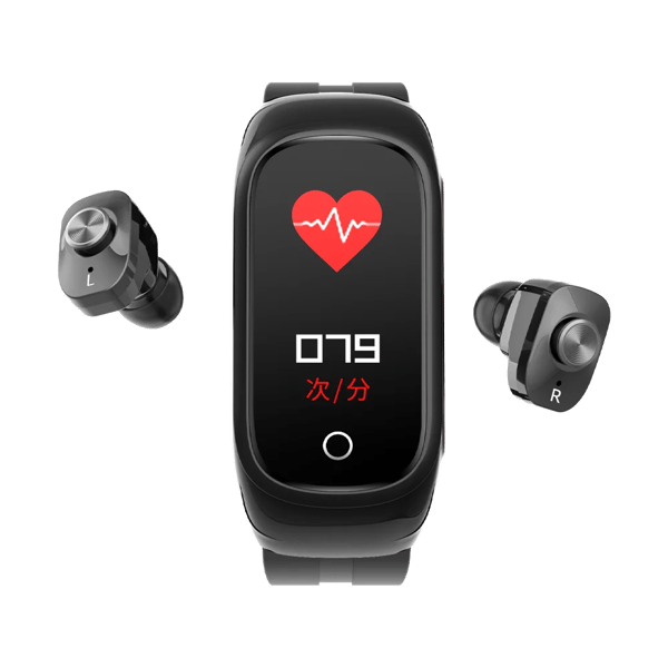 N8 Trådlös Bluetooth hörlurar smart watch Hälsa White