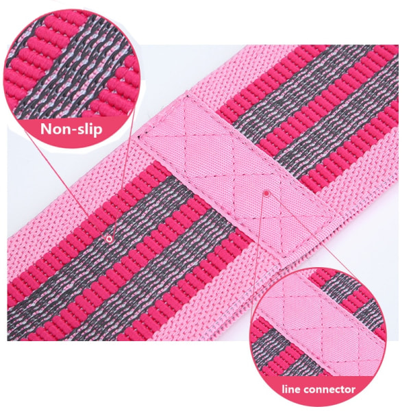 Fitness Resistance Band skinkor Expansion Fitness Tyg Gummiband Elastisk Expander Lämplig för hemmaträning Sportutrustning Black