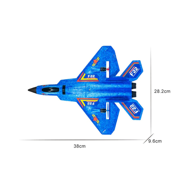 F22 Rc Flygplan Fjärrkontroll Flygplan Segelflygplan Radiokontroll Helikopter EPP Foam fjärrstyrda Flygplansleksaker för pojkar Barn With A Batttery BU