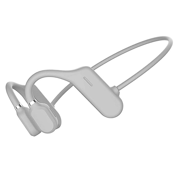 Trådlösa sporthörlurar, Bluetooth 5.0 vattentätt svetttätt headset med mikrofon för sport jogging springa köra cykla vandring Gray