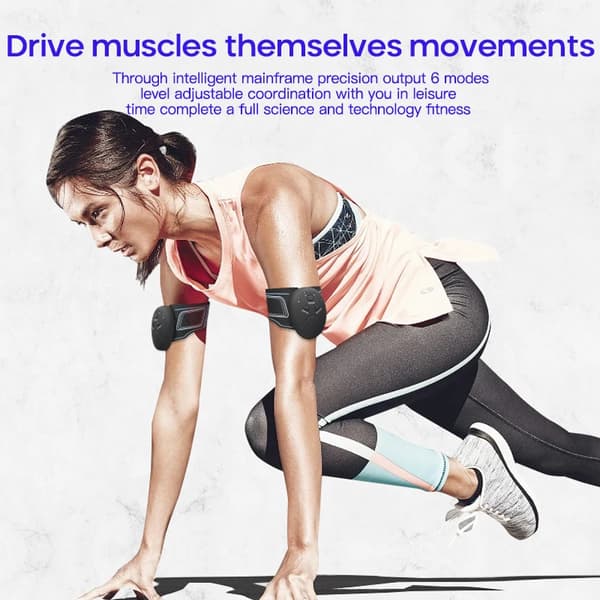 Abdominal Muscle Toning Trainer Practice Eight-pack ABS Strengthen  EMS Simulates Biological Micro-current Stimulation Chocolate