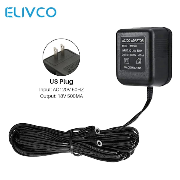 18V AC- power 220V-240V Transformatorladdare för Wifi Trådlös videodörrklocka IP-kamera Videointercomring US Plug