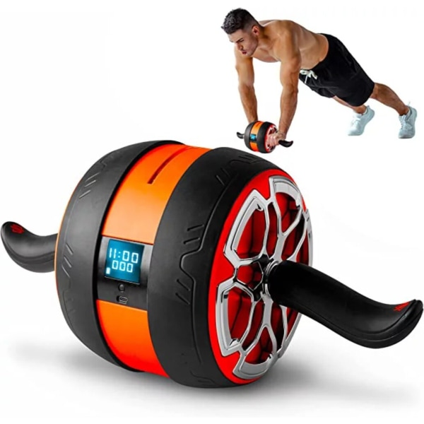 Squatz Ab Roller Wheel - Abs träningsutrustning för mag- och kärnstyrketräning med träningsprogram, ultrabrett hjul