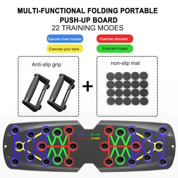 Utrustning 22/30 Sport Träning Chest Up Board Hem Buketräning Push-up Vikningslägen Fitness Enhancement Muscle 22 kinds without pla