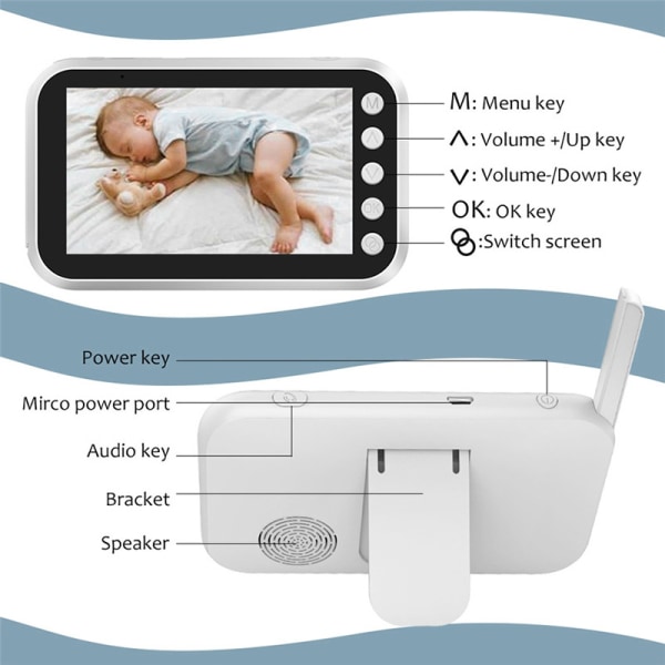 4,3 tums Baby Monitor Baby Monitor Baby Monitor Baby Monitor European Regulation EU