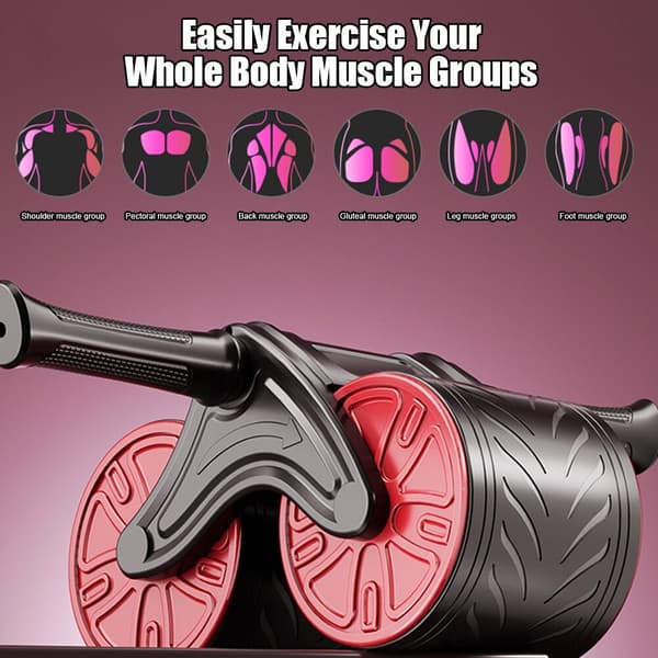 Automatisk Rebound Abdomen Roller Slitstark buk Red