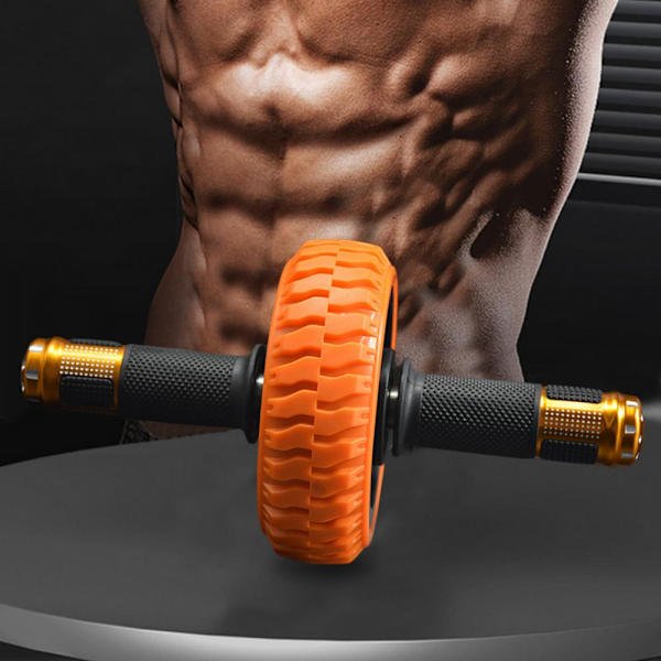 Inget buller Abdominal Wheel Ab Wheel Roller med matta Blue