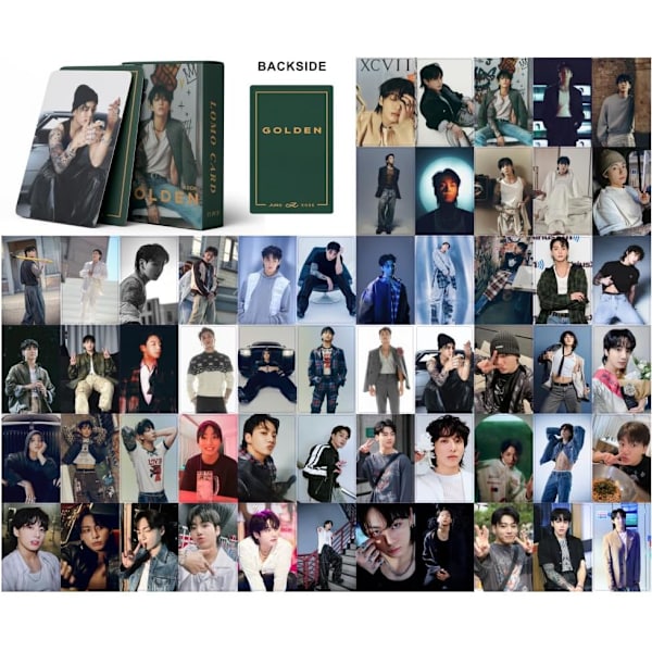 55st Lomo Cards BTS JungKook GOLDEN Nytt album Bangtan Boys Jungkook Collections Vykort Kpop