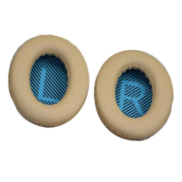 Ersättande öronkuddar i proteinläderskum för Bose för tyst komfort 2 QC25 AE2 QC2 QC15 AE2I QC35 SoundTrue hörlurar beige blue