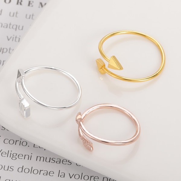One Direction Arrow Rings For Women Bff Gift Aneis Feminino Minimalist Smycken Rose Bague Justerbar Knuckle Ring Herr Rose Gold Color Resizable
