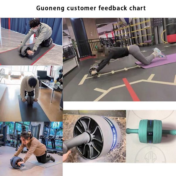 LED Automatisk Rebound Ab Roller Intelligent Counti Intelligent Gray