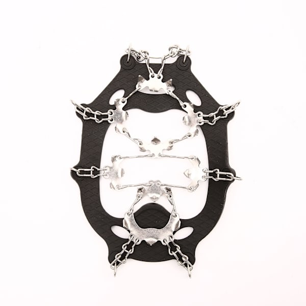 Utomhus snö 24-tands halkfria cover Tpe Köldbeständig 201 rostfritt stål 24-tands stegjärn 24 Teeth Xl Black