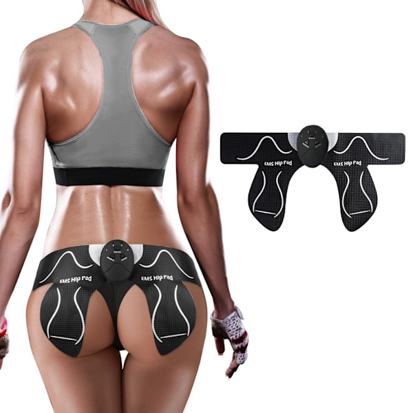 EMS Hip Trainer Multifunktionell Praktisk Elektrisk Vibration Muskelstimulator Rumpa Butt Toner Pasta Fitness Tillbehör White 2PCS
