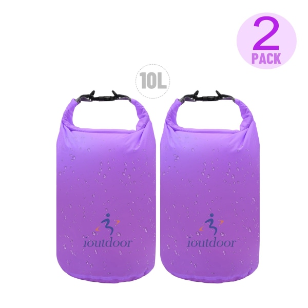 2L5L10L/20L40L70L vattentät torr väska, vattentät Exped liten lätt torr väska för kajakpaddling, simning, fiske, forsränning, flytande 2X10LPurple