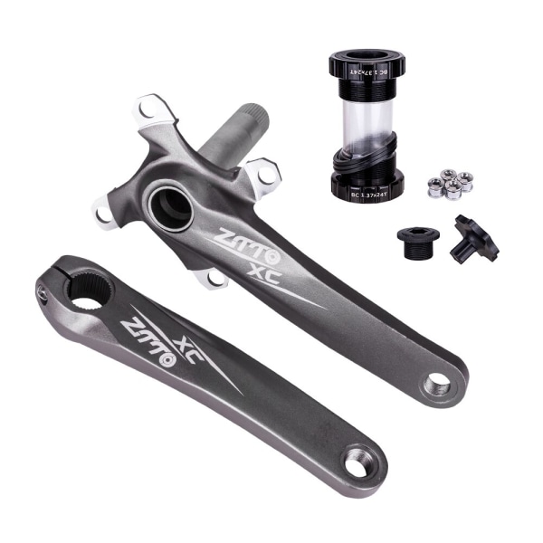 ZTTO Mountainbike IXF Vevsats Single Disc 104BCD 32T 34T 36T MTB Cykelvev 170MM BB Bottenfäste Set Cykelvevsats Crankset Gray 170mm