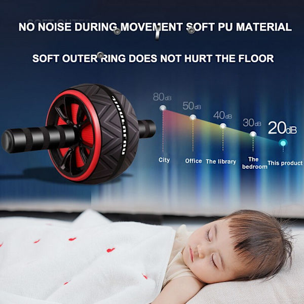Home Mute Belly Wheel Giant Wheel Roller Automatisk Blue black
