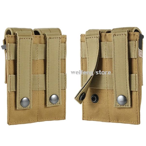 9 mm tidskriftspåse Taktisk enkel dubbel magpåse utomhus Molle tidningspåse med öppen topp för Glock M1911 92F Torch Bag Triple Bag single CP