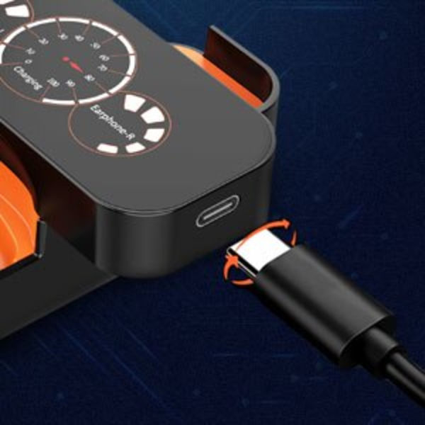 V1 Original TWS trådlös Bluetooth hörlur typ-C Black