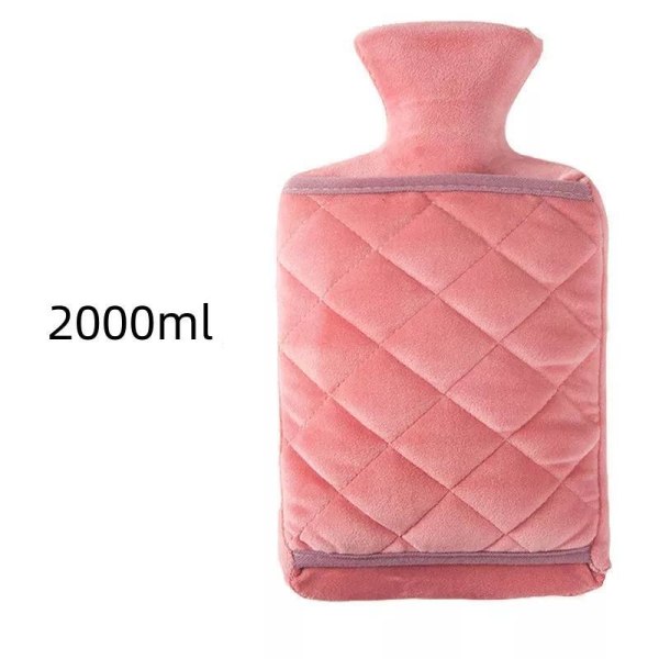 2000 ml varmvattenpåse av gummi Handvärmeflaskor W Only red Cloth