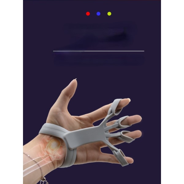 Silikon Handgreppsenhet Fingerträning Handstärkare Bår Handtränare Rehabilitering Träningsutrustning Muskelverktyg black