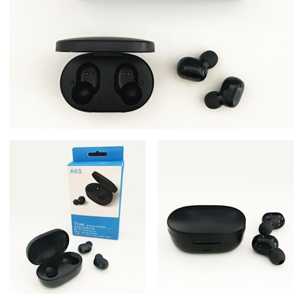 A6S TWS Bluetooth hörlurar Twins Portable Mini Wir With charger