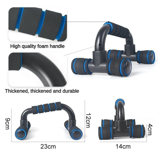 Halkfri Träning Gym Arm Hem Stativ Handtag Stänger Muscle Pushup Bröstställ Power Fitness Utrustning Kroppsbyggande Push Training Up YD07-Black