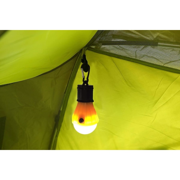 Led tältljus 4-pack bärbar campinglampa lampa tält lykta glödlampa för orkannödbackpacking vandring utomhus och inomhus, batteridriven Fo