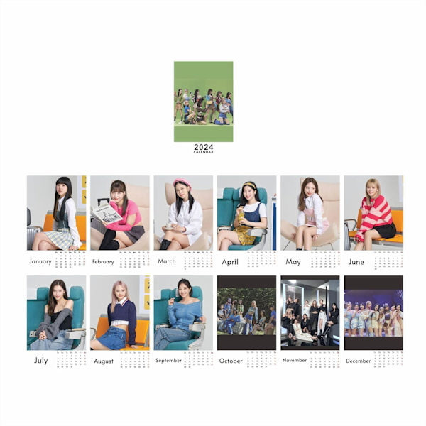 Twice Desktop Calendar Kpop Twice 2024 Desktop Calendar Present för fans